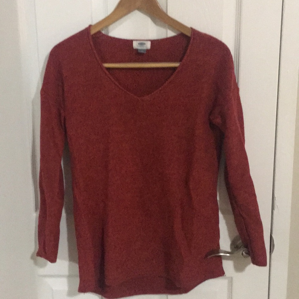 Red long sleeve sweater
